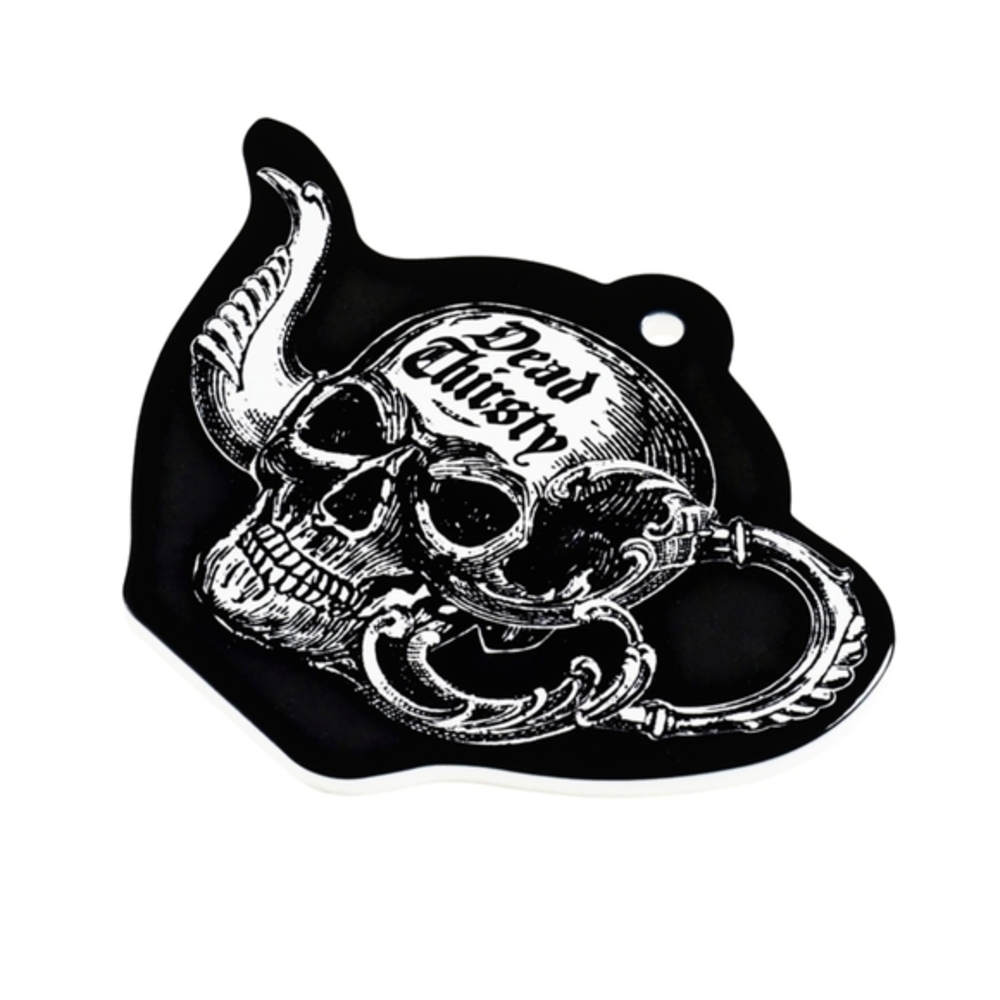 Alchemy Gothic ✦ Dead Thirsty Ceramic Trivet ✦ Baroque Skull Gothic Home Decor